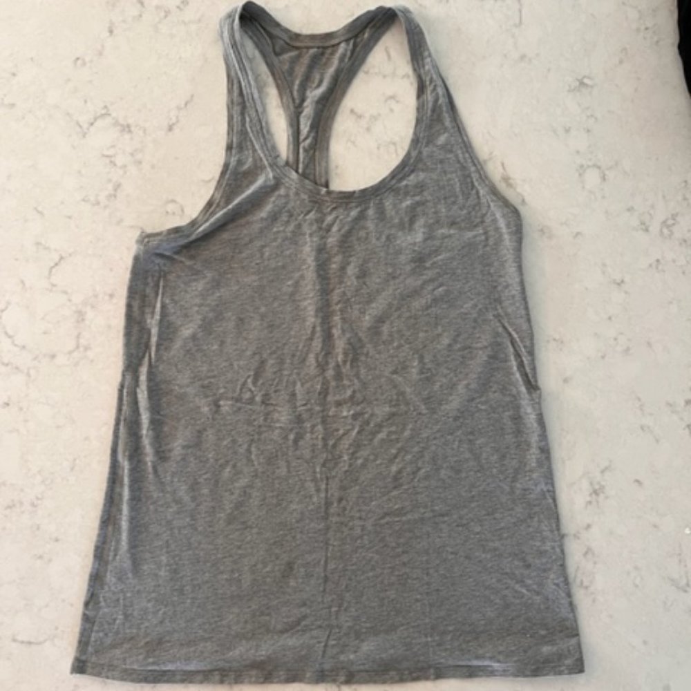 Lululemon Cotton Razorback Tank- Gray - Sz 8